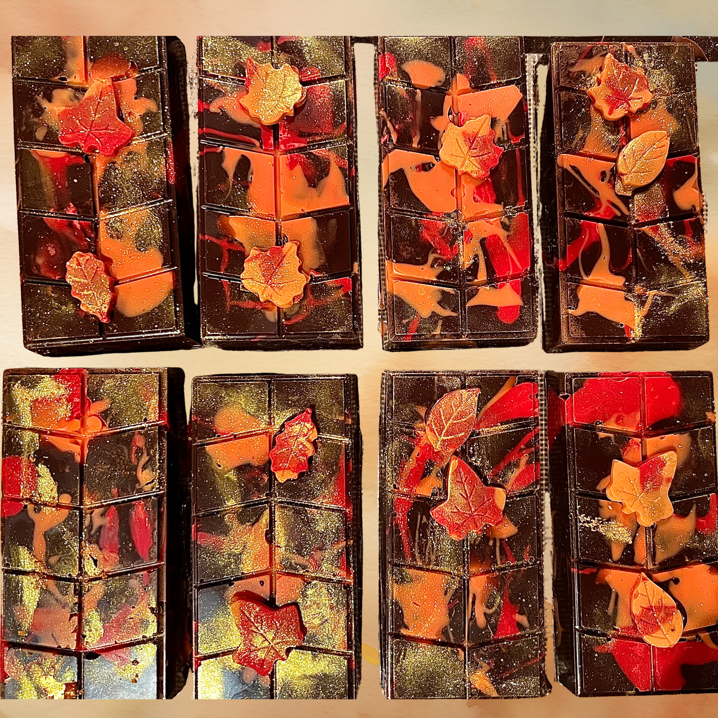 Fall Inspired Dubai Chocolate Bars- Medium or Large Bars
