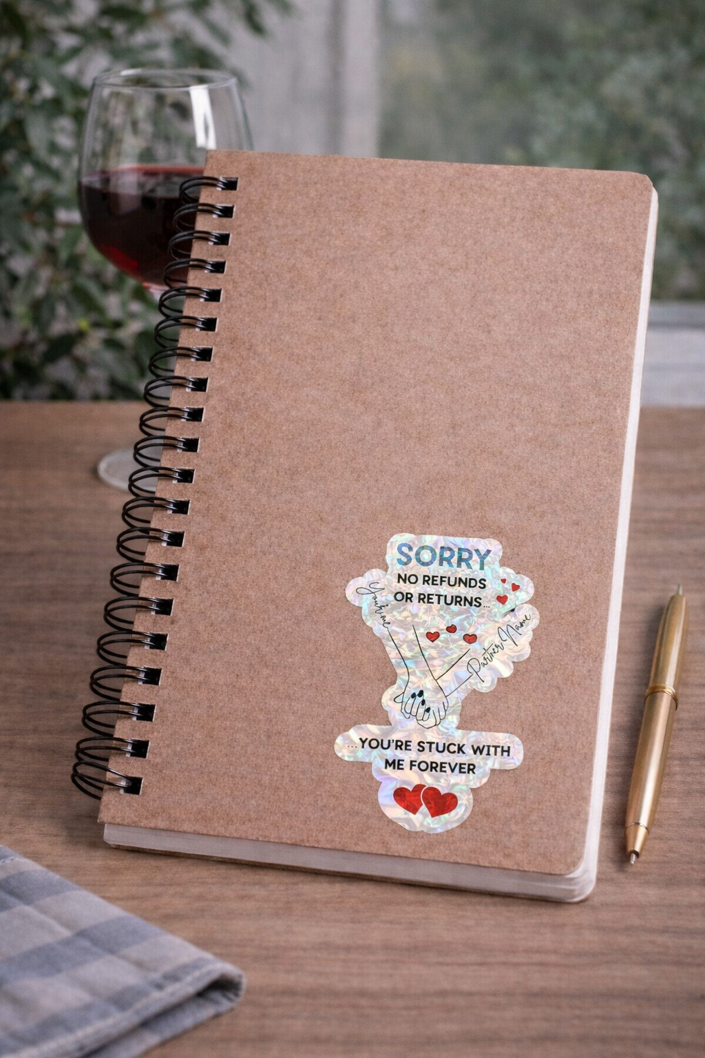 Personalized Stuck with Me Valentine's Day Sticker