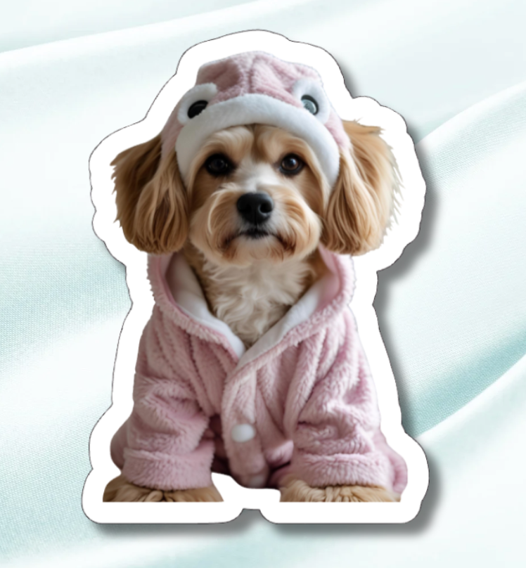 Dog Pajamas -Waterproof Vinyl Sticker