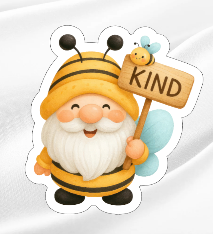 Bee Kind- Waterproof Vinyl Sticker