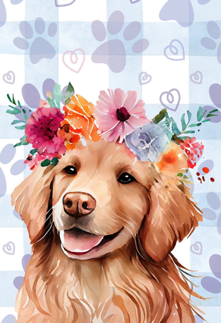 Dogs and Flowers Composition Notebooks (Personalized)