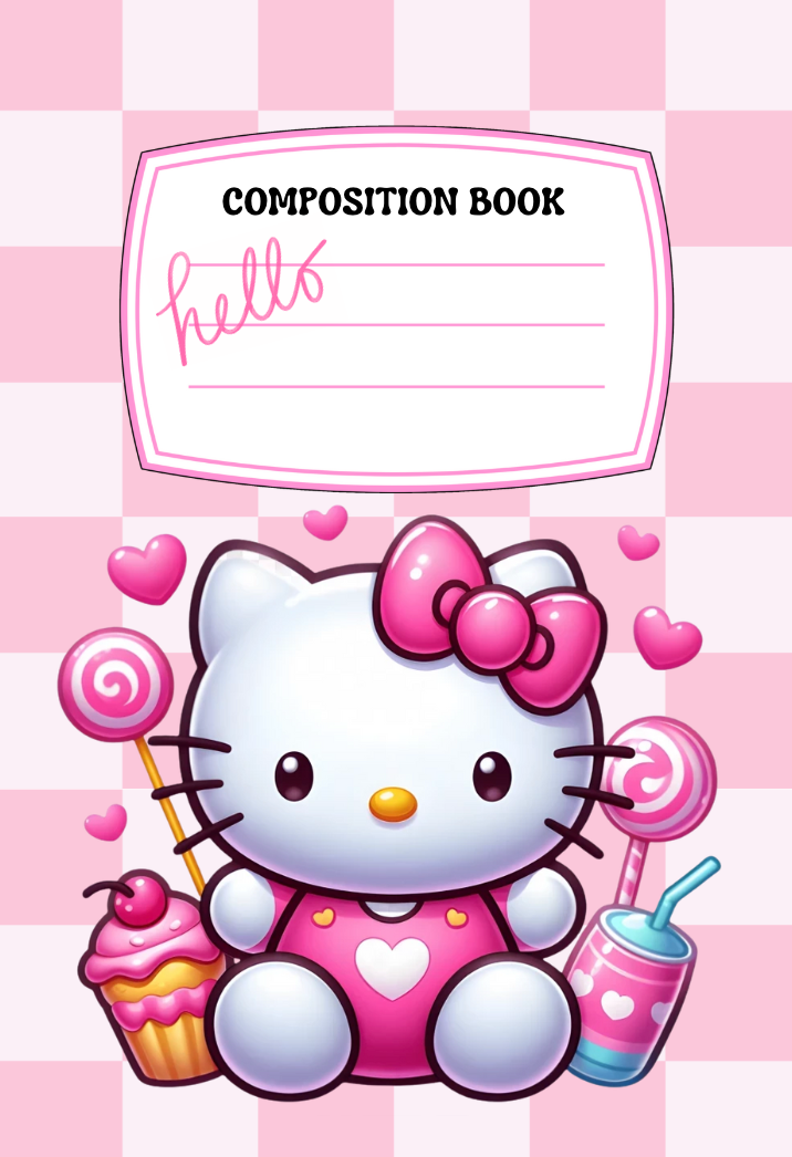 Hello Kitty Design - Composition Notebook