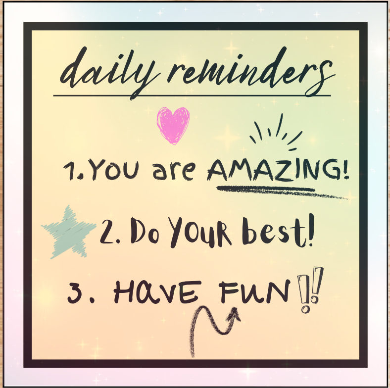 Daily Motivational Reminders- Waterproof Vinyl Sticker