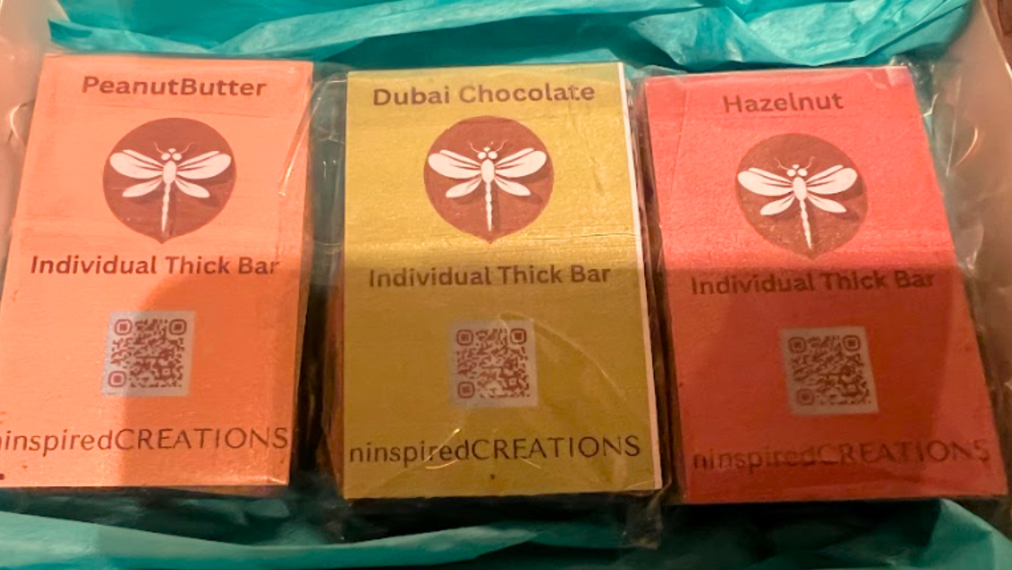 Dubai Chocolate Bars- 3 Pack of Individual Size Bars