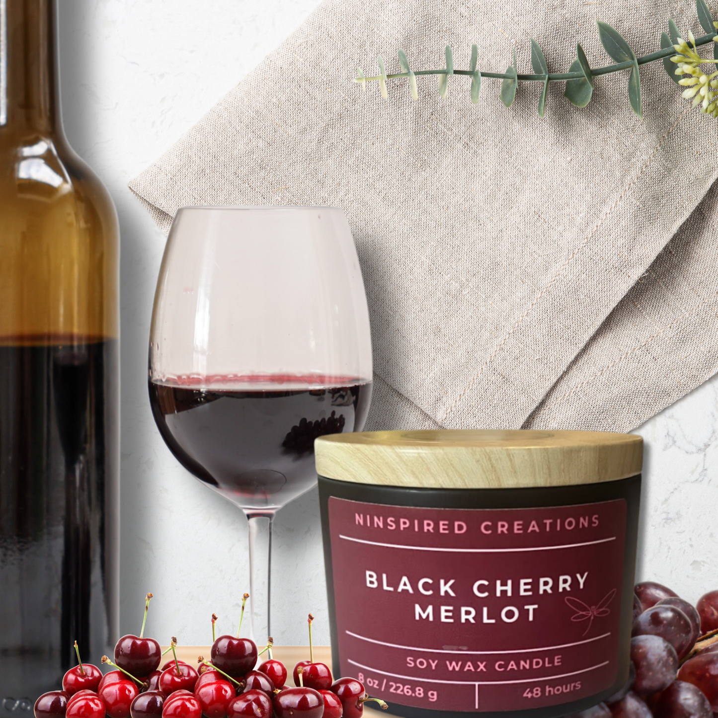 Soy Candle- Dark Cherry Merlot