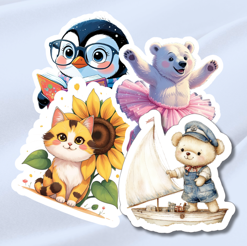 Cute Animals & Teddy Bears Stickers