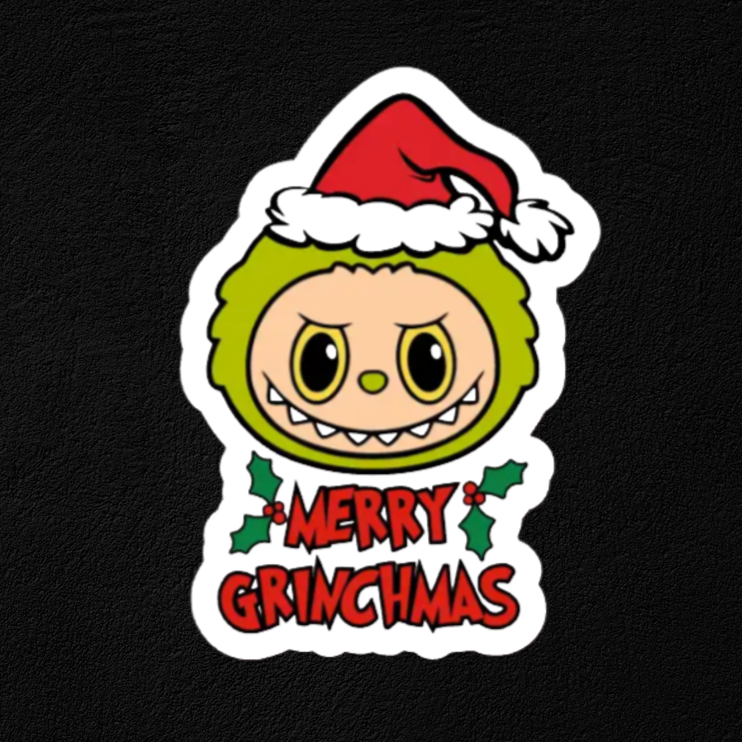 Labubu Grinch Collection - Waterproof Vinyl Stickers