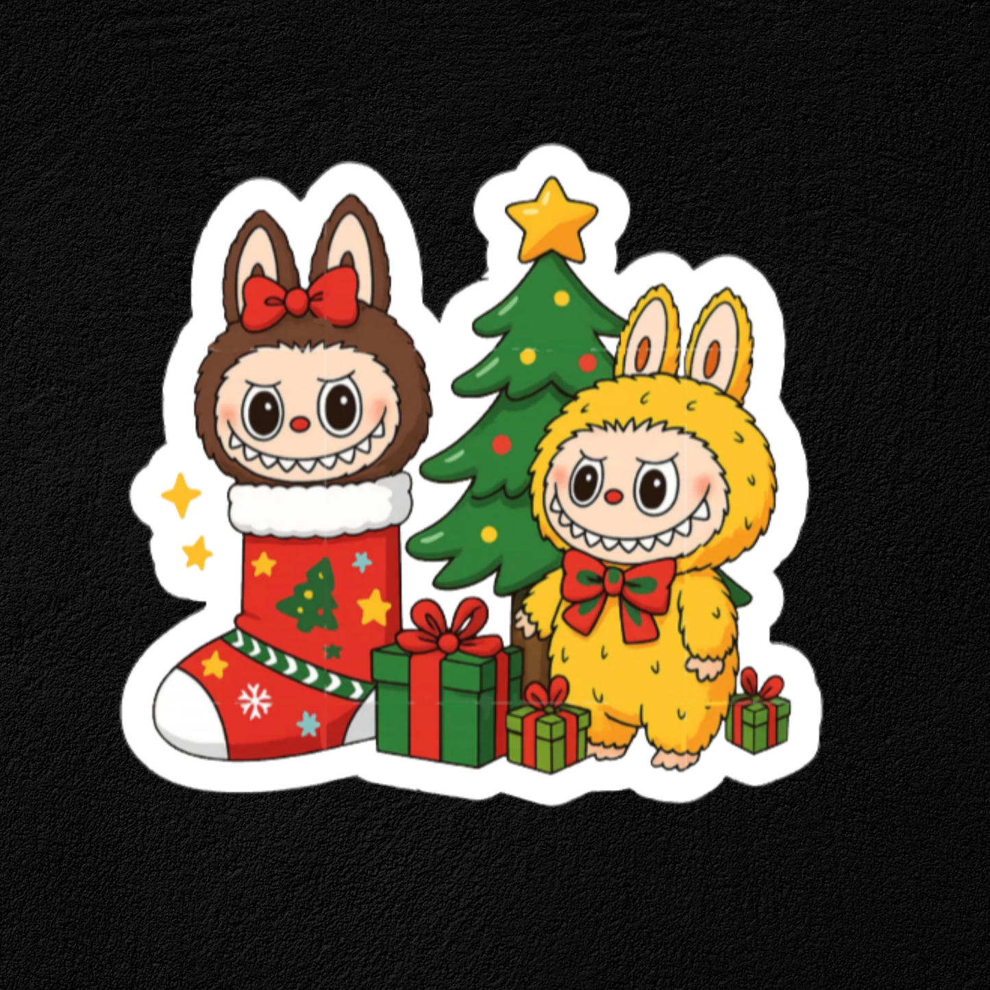 Labubu Christmas Collection- Waterproof Vinyl Stickers