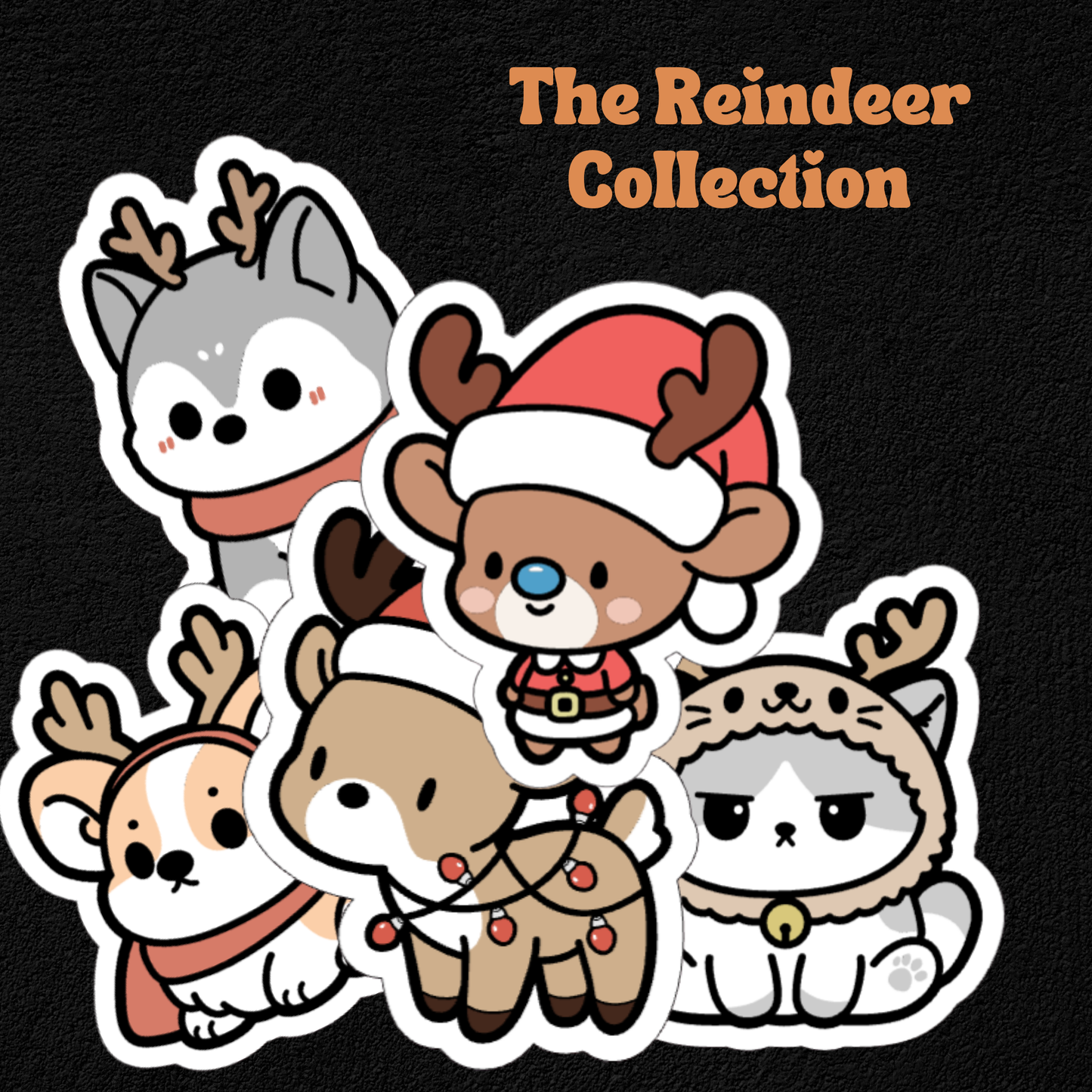 The Reindeer Collection- Waterproof Vinyl Stickers