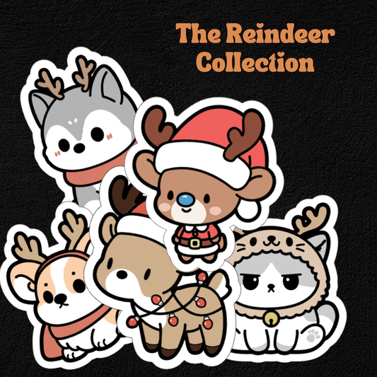 The Reindeer Collection- Waterproof Vinyl Stickers
