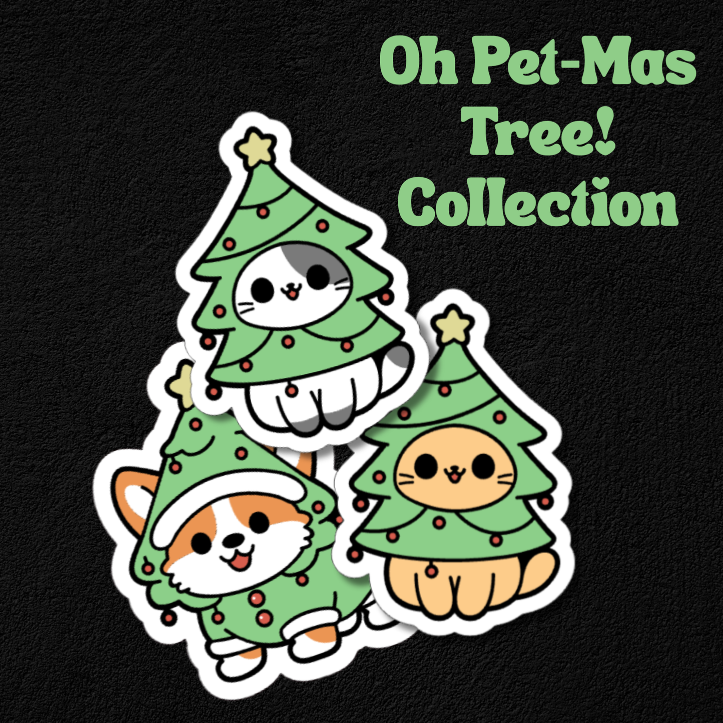 Oh Pet-Mas Tree Collection- Waterproof Vinyl Stickers