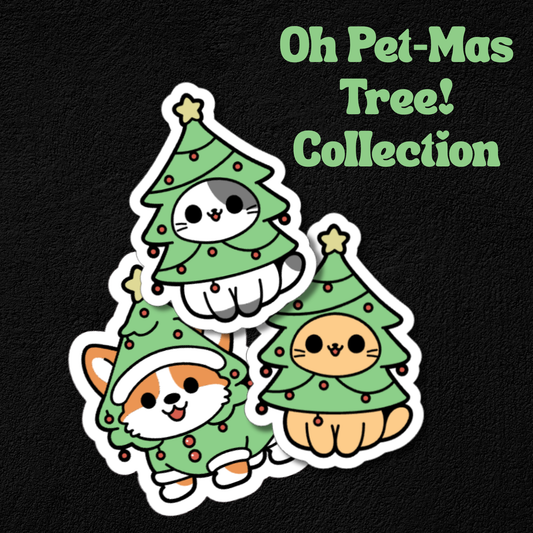Oh Pet-Mas Tree Collection- Waterproof Vinyl Stickers