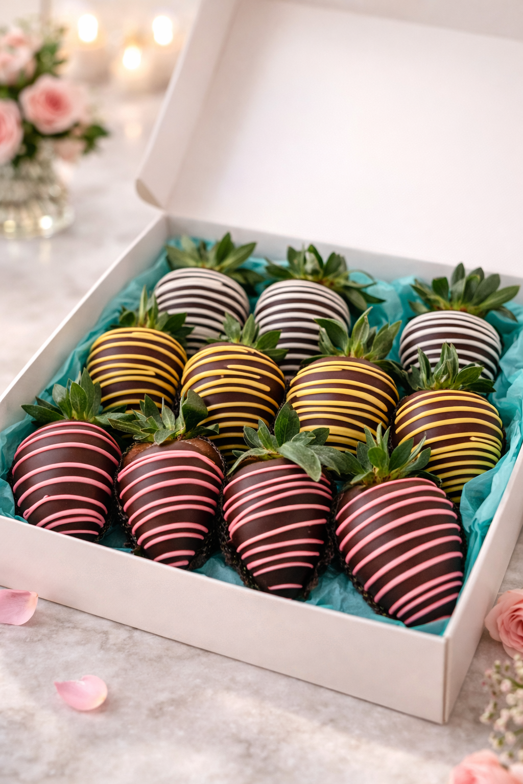 Blush & Pastel Spring Strawberries