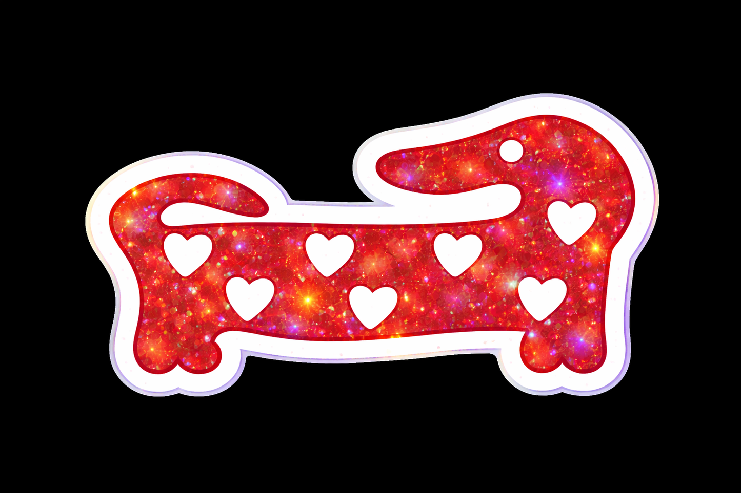 Dachsund Heart Sticker