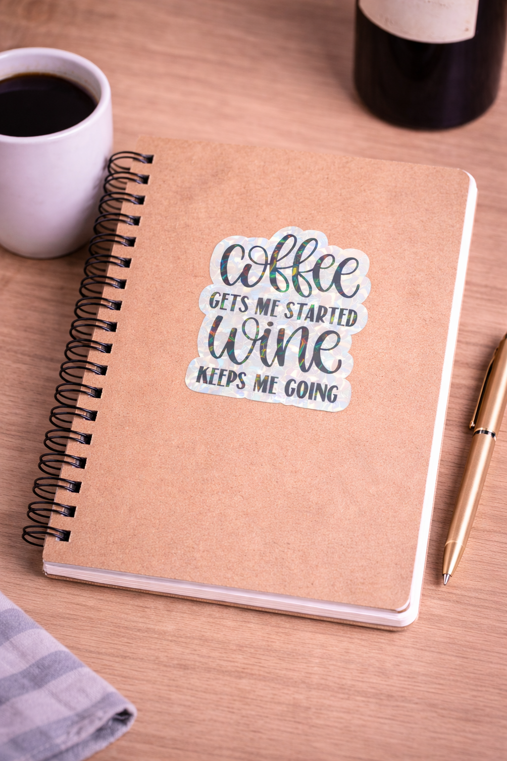 Coffee Wine Sticker