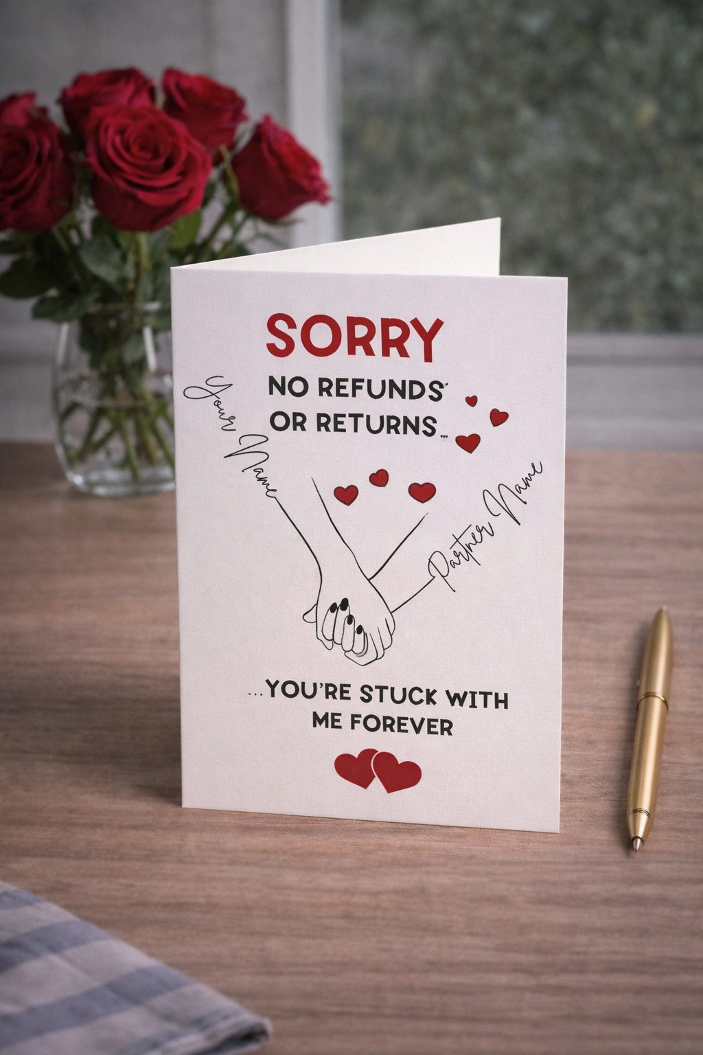 Personalized Stuck with Me Valentine's Day Card
