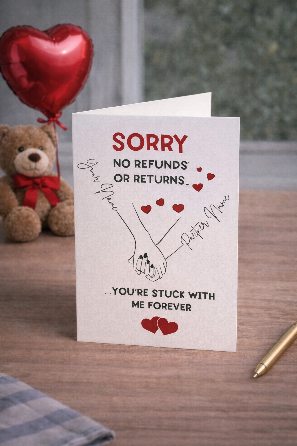 Personalized Stuck with Me Valentine's Day Card