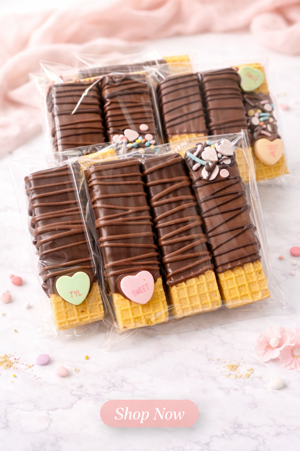 Chocolate Dipped Wafer Cookies