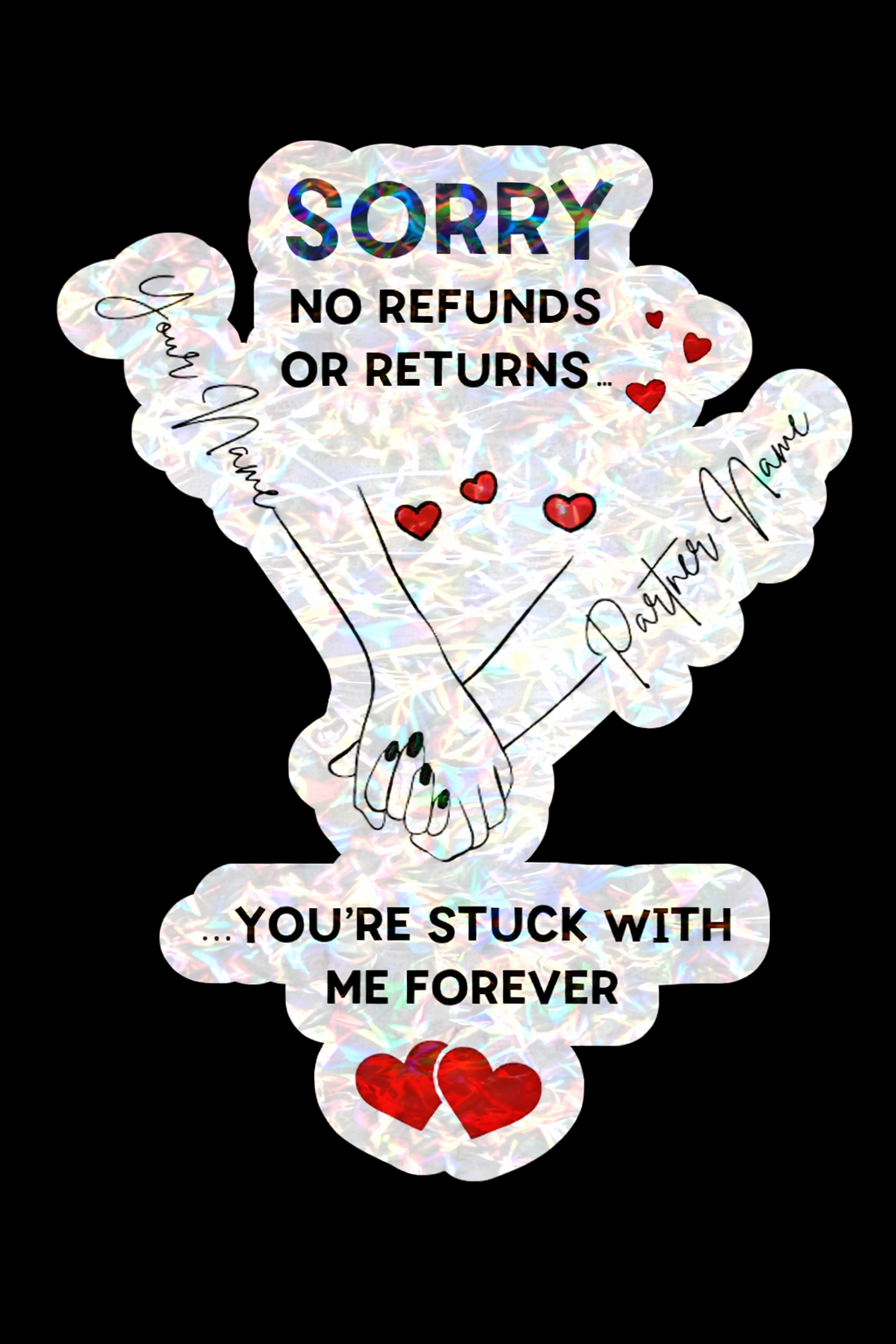 Personalized Stuck with Me Valentine's Day Sticker