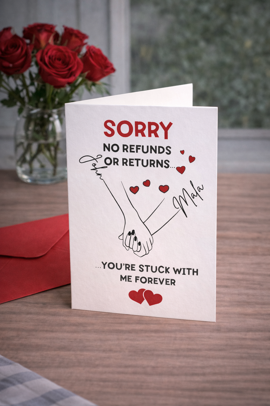 Personalized Stuck with Me Valentine's Day Card
