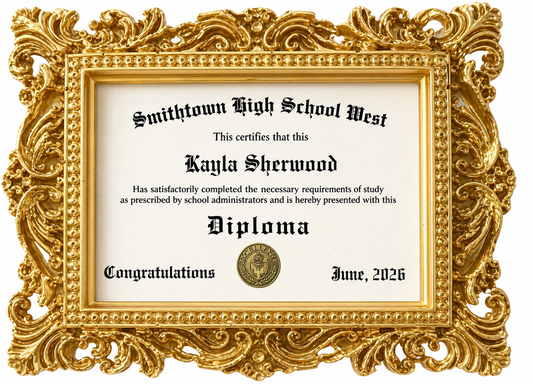 Edible Gold Diploma Frame Add-On | Graduation Treat Upgrade