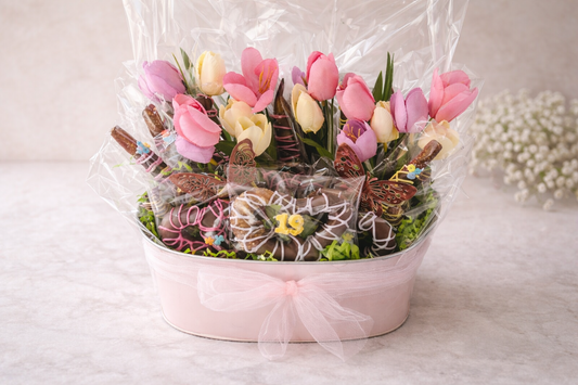 Spring Floral Chocolate Pretzel Tin