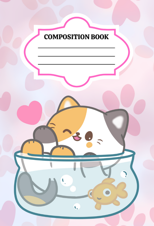 Cat in a Fish Bowl Composition Notebook