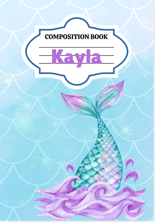 Mermaid Vibes Composition Notebooks (Personalized)