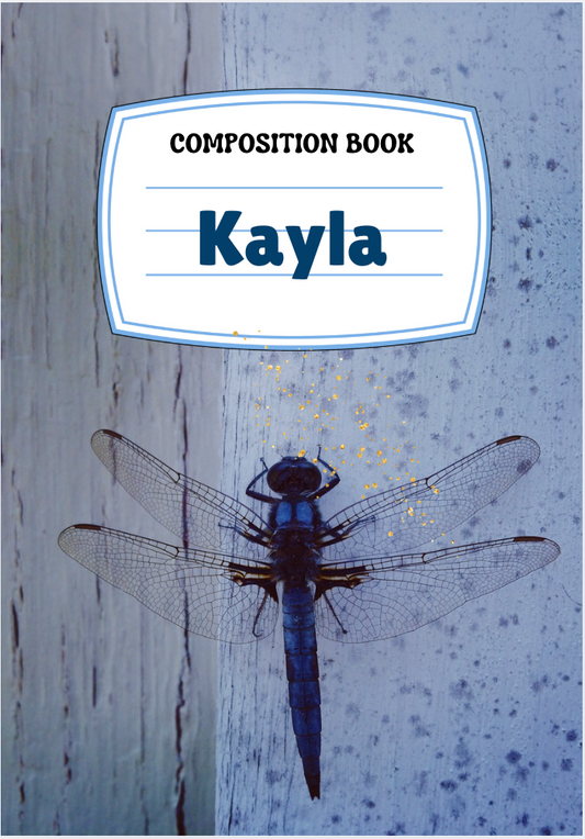Dragonfly Composition Notebooks (Personalized)