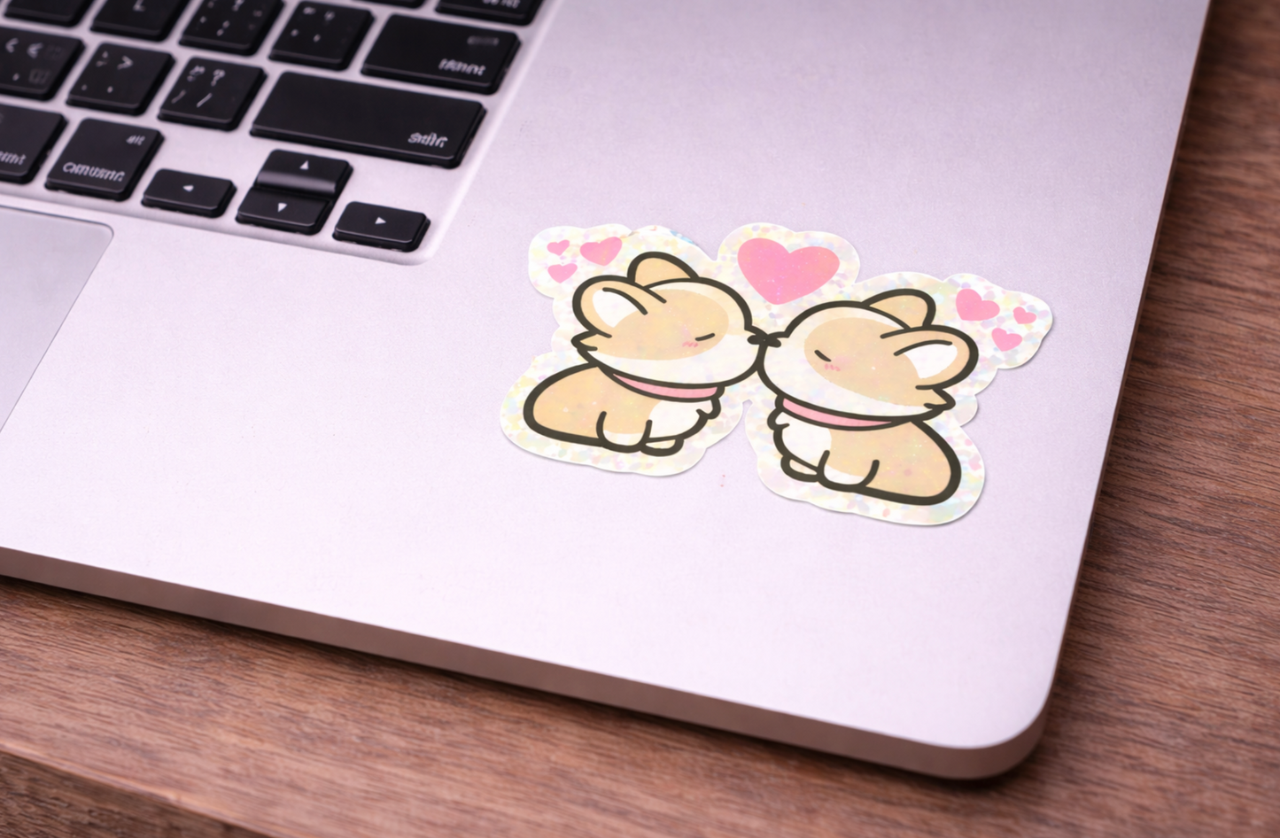 Corgi Dogs Heart Sticker