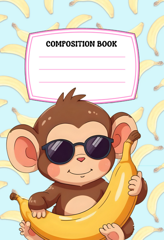 Blue Monkeys and Bananas- Composition Notebook