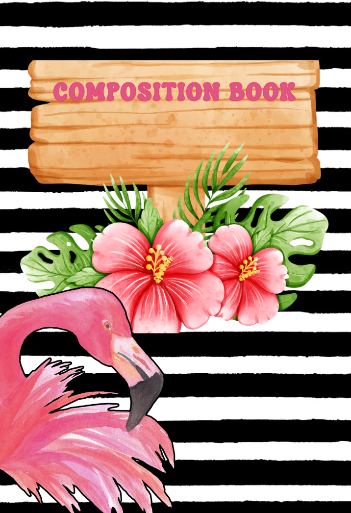 Summer Flamingo- Composition Notebook