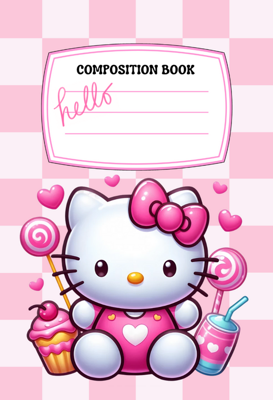 Hello Kitty Design - Composition Notebook