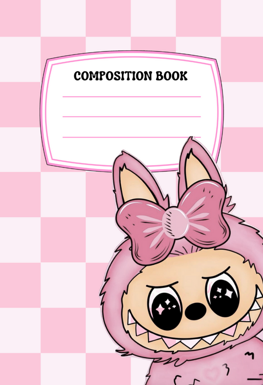 Pink Labubu Design - Composition Notebook