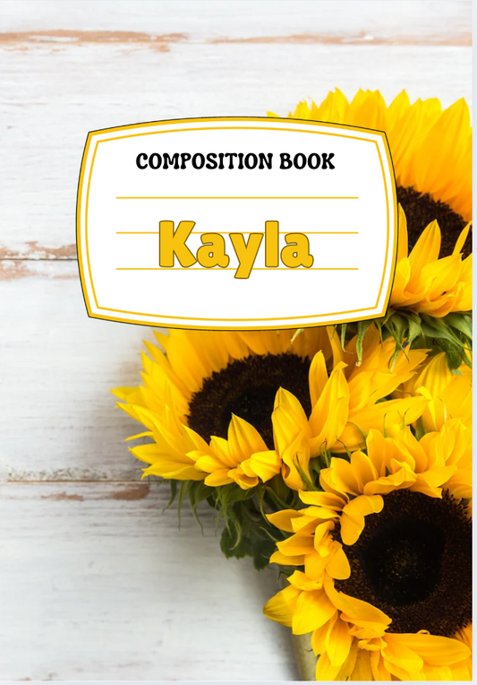 Sunflowers Composition Notebooks (Personalized)