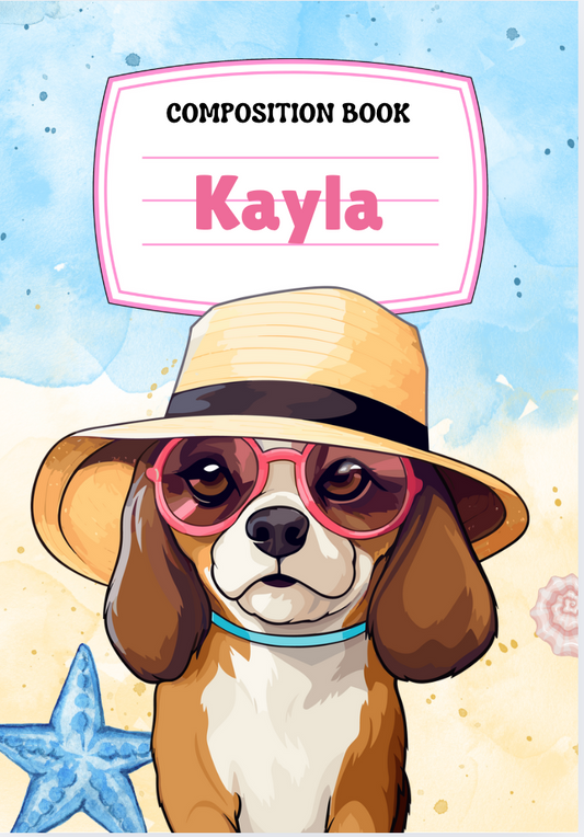Beach Pup Composition Notebooks (Personalized)