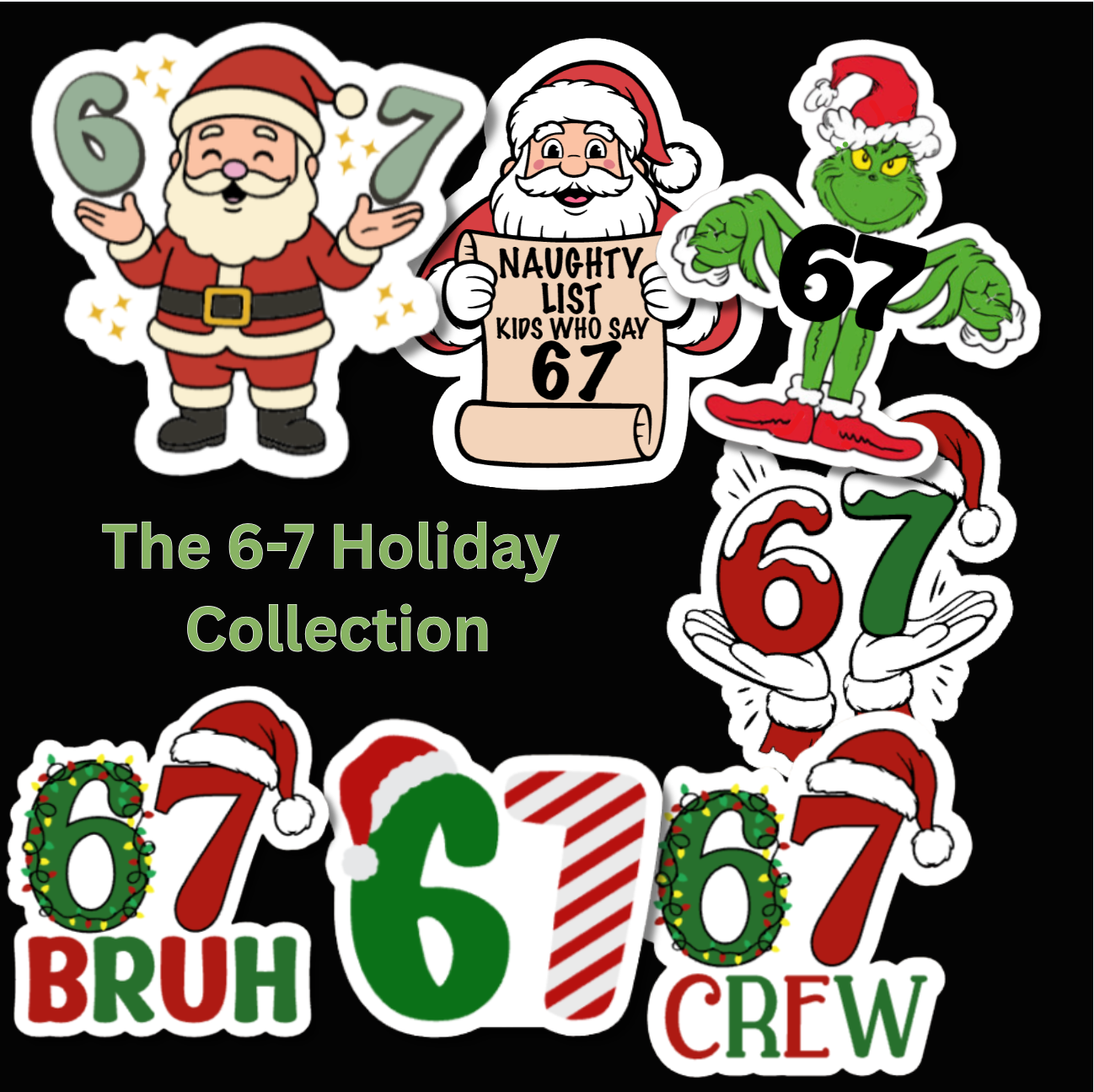 The Holiday 6-7 Collection- Waterproof Vinyl Stickers
