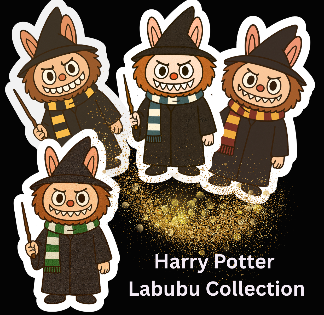 The Harry Potter Labubu Collection- Waterproof Vinyl Stickers