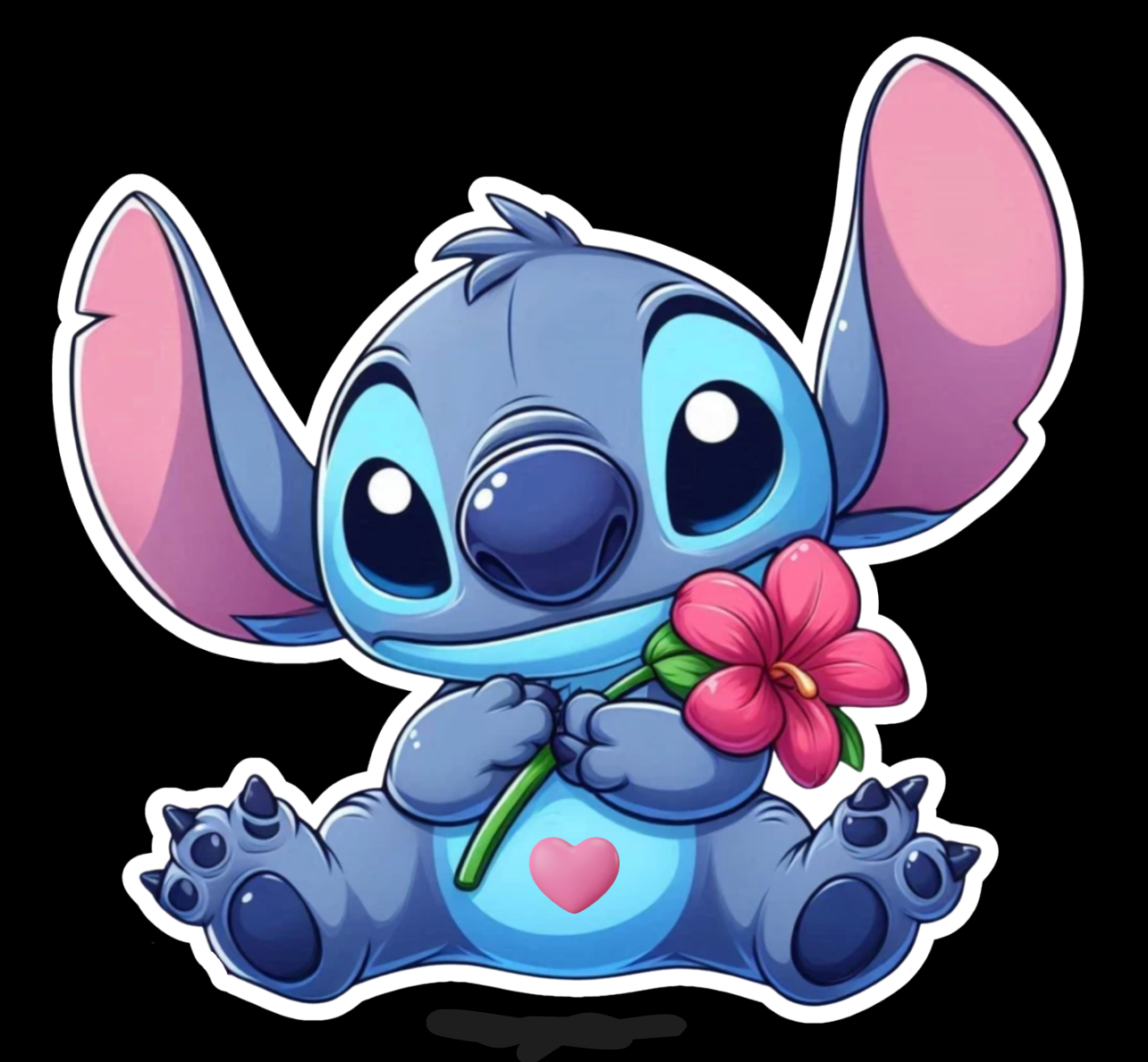Valentine's Day Stitch Heart Sticker