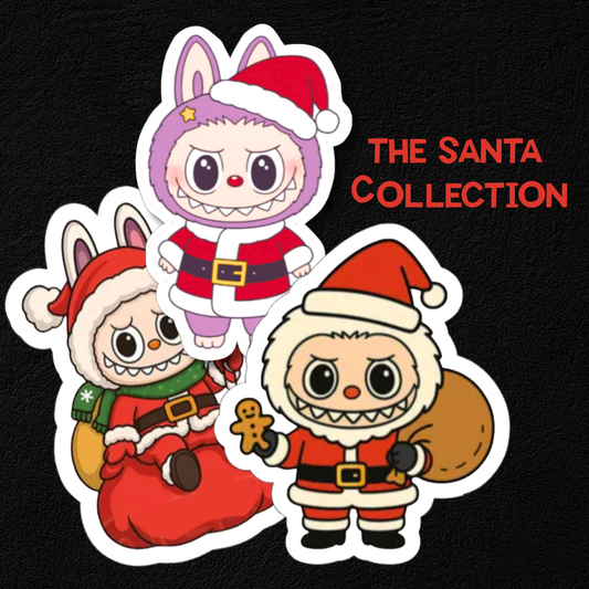 Labubu Santa Collection- Waterproof Vinyl Stickers